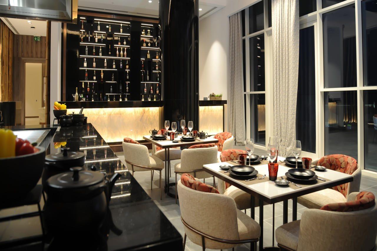 Royal M Al Aqah Beach Resort By Gewan Екстер'єр фото The interior of the restaurant