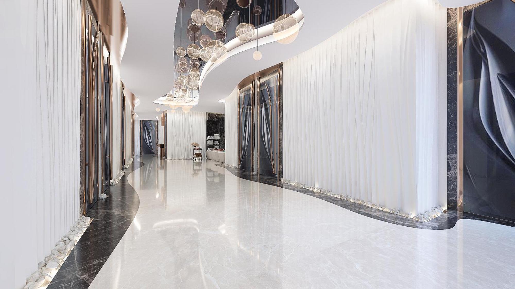 Royal M Al Aqah Beach Resort By Gewan Екстер'єр фото Interior of the hotel