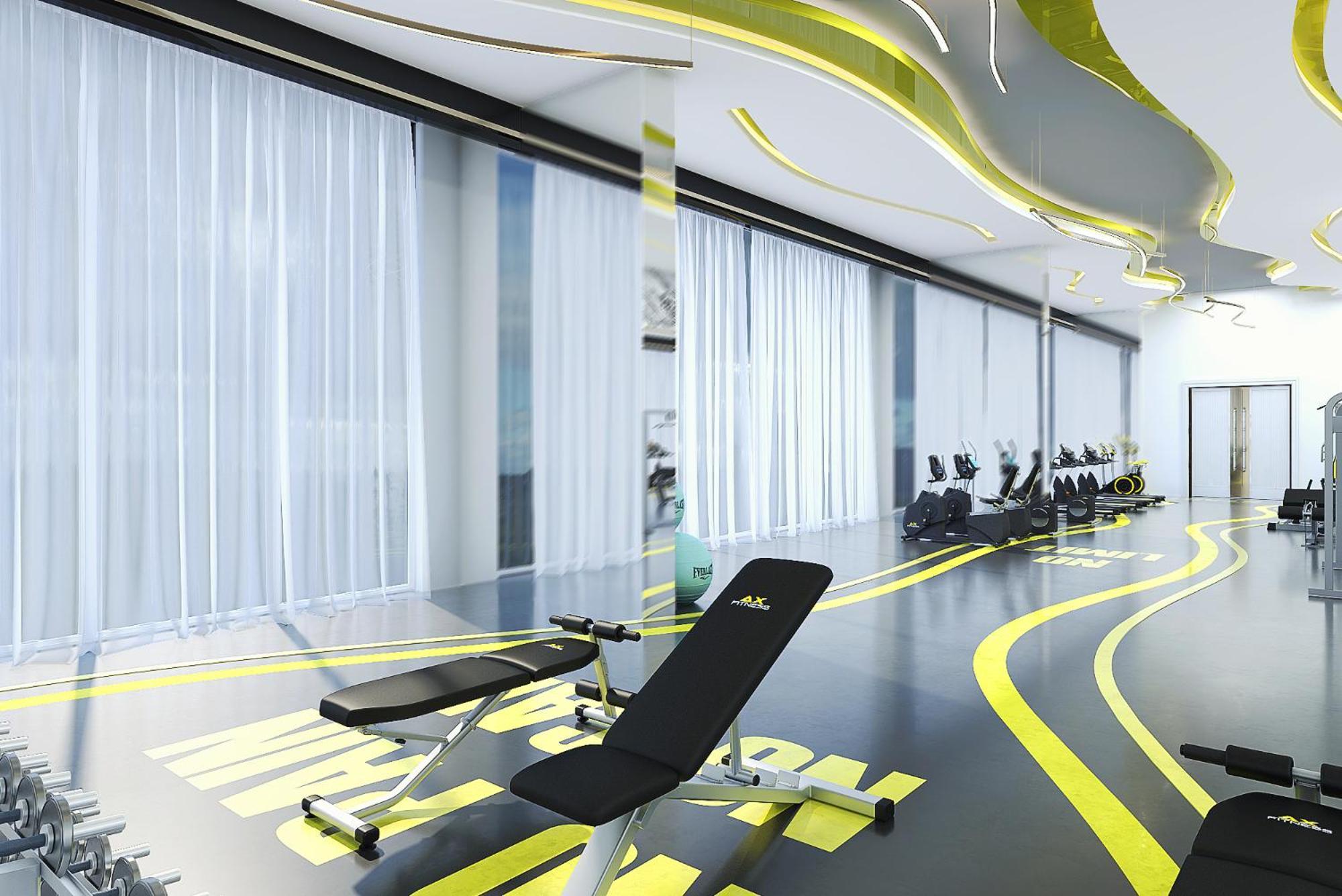 Royal M Al Aqah Beach Resort By Gewan Екстер'єр фото The gym at the hotel